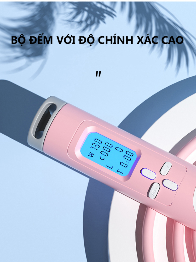 Ảnh Dây Nhảy Đếm Số Bảo Hành 12 Tháng Dây Nhảy Thông Minh Bộ Led Đếm Số Chất Liều Dây PVC Lõi Thép Cleacco DNNB Boro Sport 3