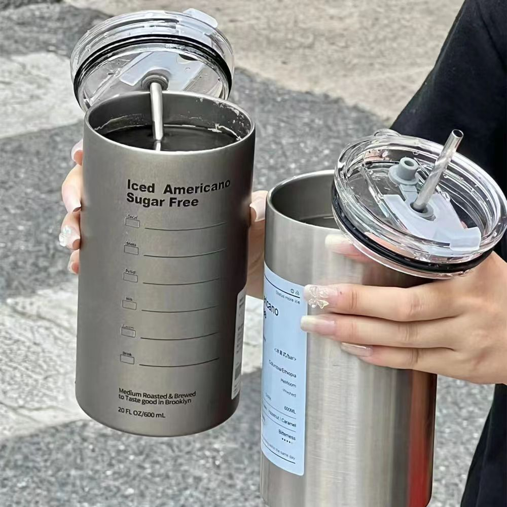 Ảnh Ly giữ nhiệt Iced Americano Inox 304 cao cấp GOSE cốc uống nước giữ nhiệt kèm ống hút 3