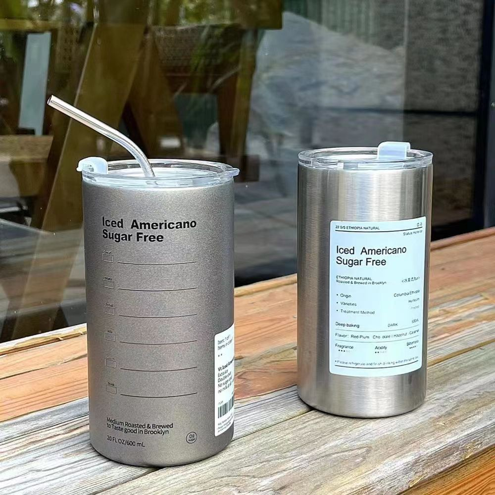 Ảnh Ly giữ nhiệt Iced Americano Inox 304 cao cấp GOSE cốc uống nước giữ nhiệt kèm ống hút 2
