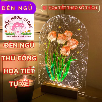 ĐÈN NGỦ thủ công-(đầy đủ dụng cụ)Đèn ngủ họa tiết tự vẽ tự thiết kế, Đèn ngủ tự lắp ráp, Đèn ngủ DIY, Đèn ngủ Handmade
