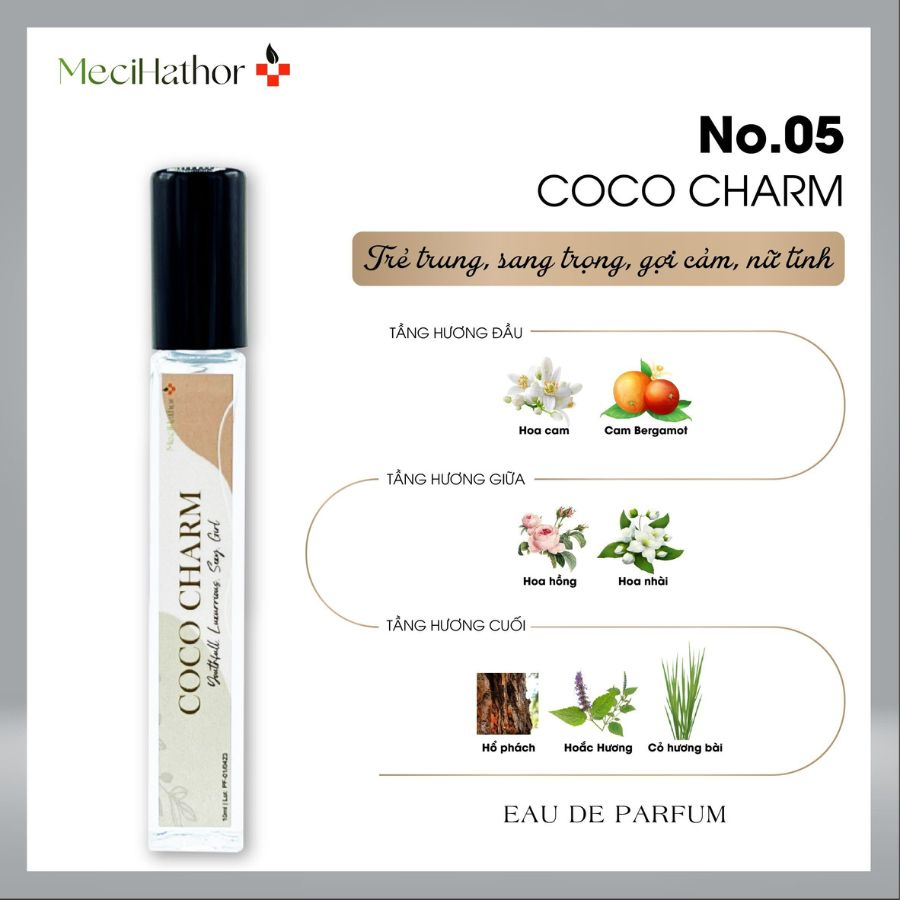 Nước Hoa Nữ Chính Hãng MECIHATHOR Coco Charm EDP 10ml Dạng Xịt Hương Thơm Trẻ Trung Sang Trọng Gợi Cảm