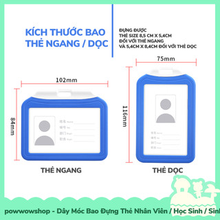 [Sẵn VN - Hỏa Tốc] Dây Đeo Thẻ Móc Bao Đựng Thẻ Nhân Viên Nhựa PVC Phong Cách Đơn Giản Nhiều Màu Tinh Tế