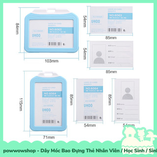 [Sẵn VN - Hỏa Tốc] Dây Đeo Thẻ Móc Bao Đựng Thẻ Nhân Viên Nhựa PVC Phong Cách Đơn Giản Nhiều Màu Tinh Tế