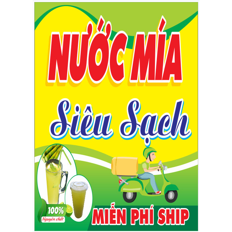 Decan Dán Quầy Nước Mía, Tủ Mía, Máy Ép Mía chống nước nhiều kích thước giá siêu rẻ