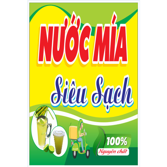 Decan Dán Quầy Nước Mía, Tủ Mía, Máy Ép Mía chống nước nhiều kích thước giá siêu rẻ