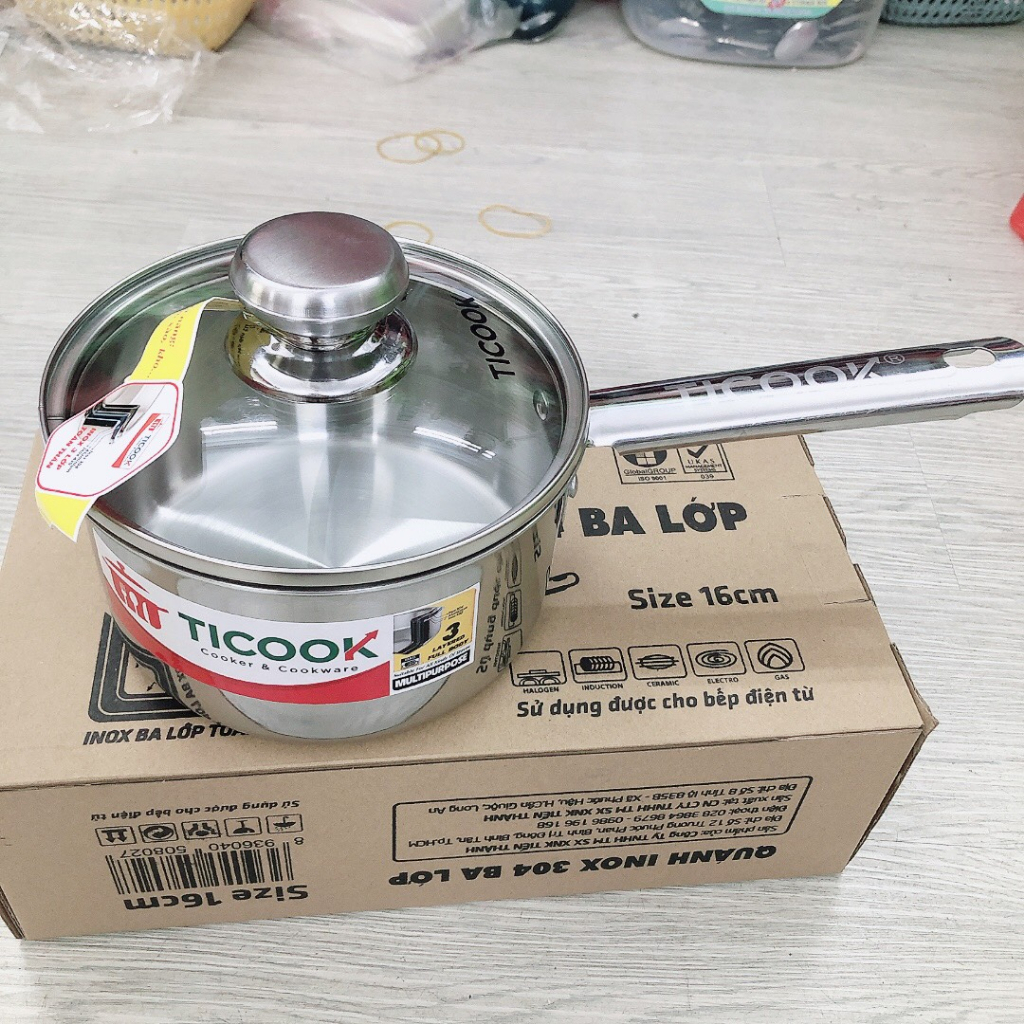 Nồi - Quánh 3 đáy TICOOk 16cm - nồi - quánh