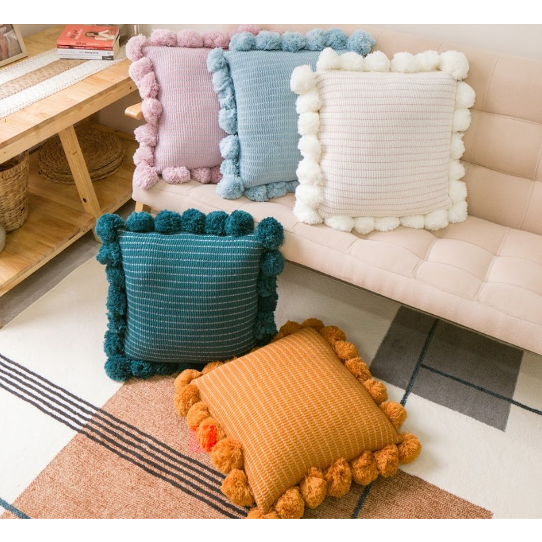 Vỏ Gối Tựa Lưng Sofa Đan Len Bắc Âu Cao Cấp Passion