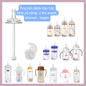 Ống Hút Bình Sữa Cổ Rộng Moyuum, Pigeon,... Ống Hút Cho Bé Tập Hút Dễ Dàng Ankids Store