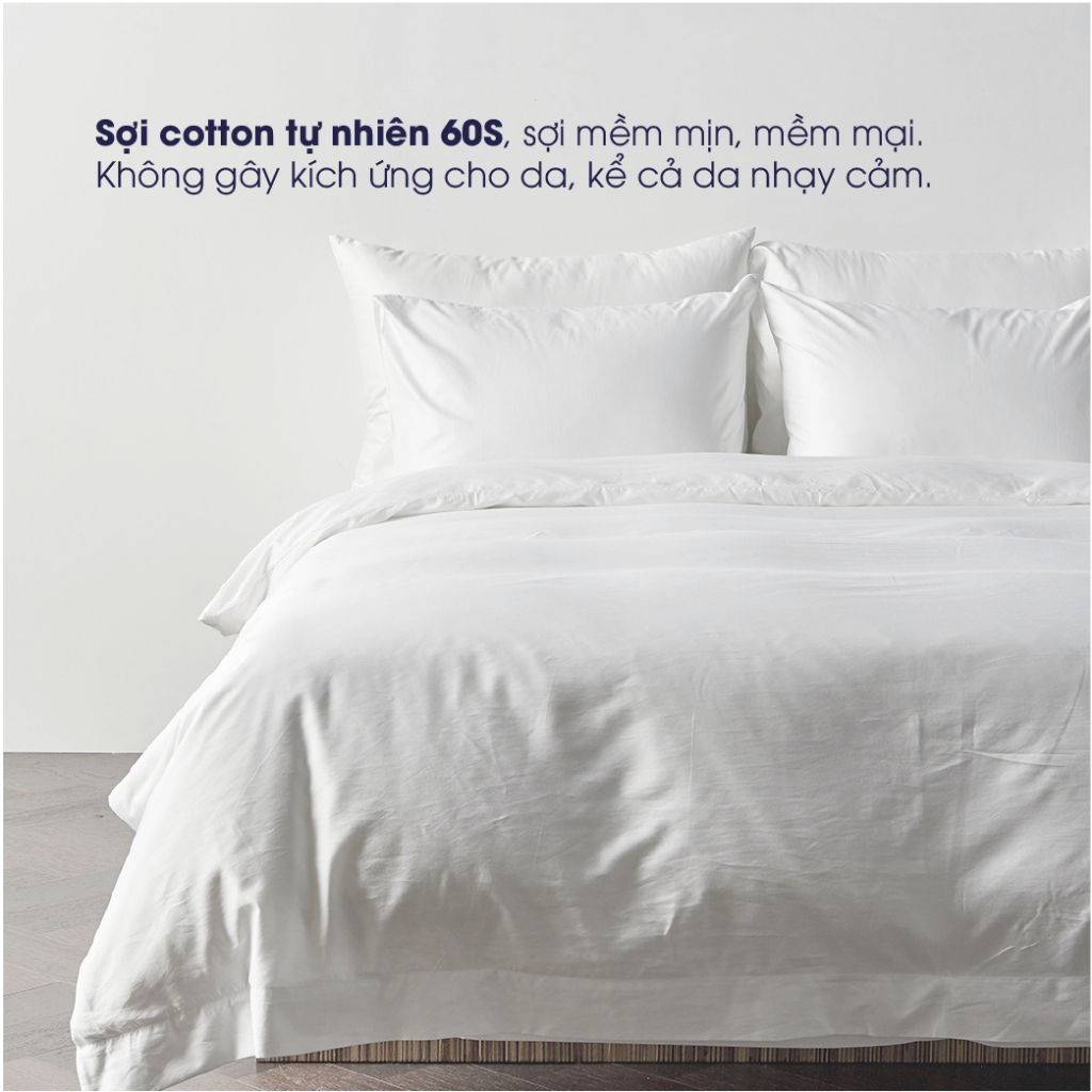 Ảnh Vỏ chăn trắng trơn Changmi Bedding Cotton 100% cao cấp chuẩn khách sạn 5 sao 2