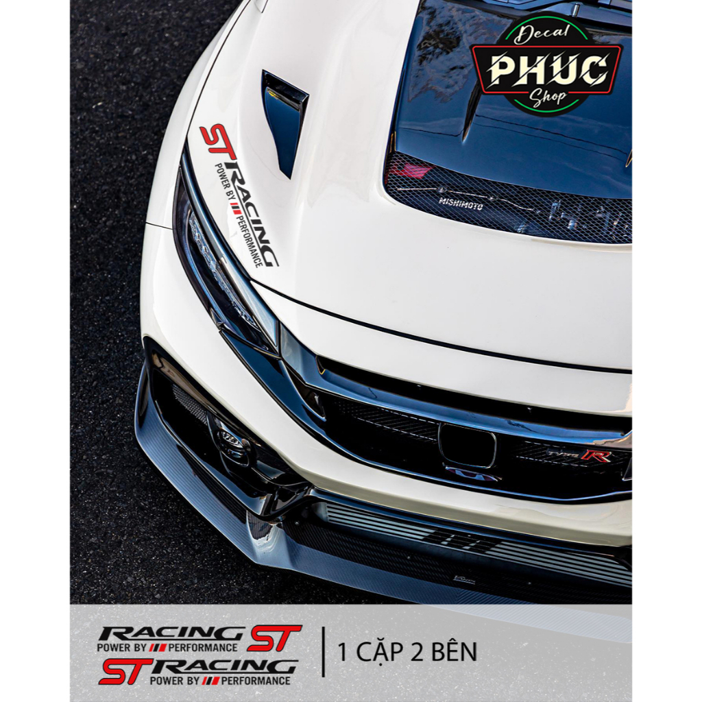 (Bộ 02 tem dán 2 bên) Tem sticker logo decal dán xe ô tô xe hơi xe máy ...