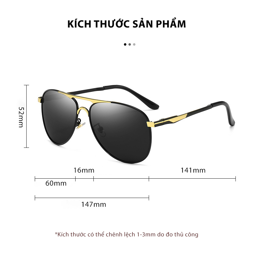 Ảnh Kính Mát Nam Cao Cấp AORON Tròng Mắt Polaroid Chống Chói Lóa Và Tia UV Cực Tím Đẳng Cấp Nam Tính Cực Chất AK124 1