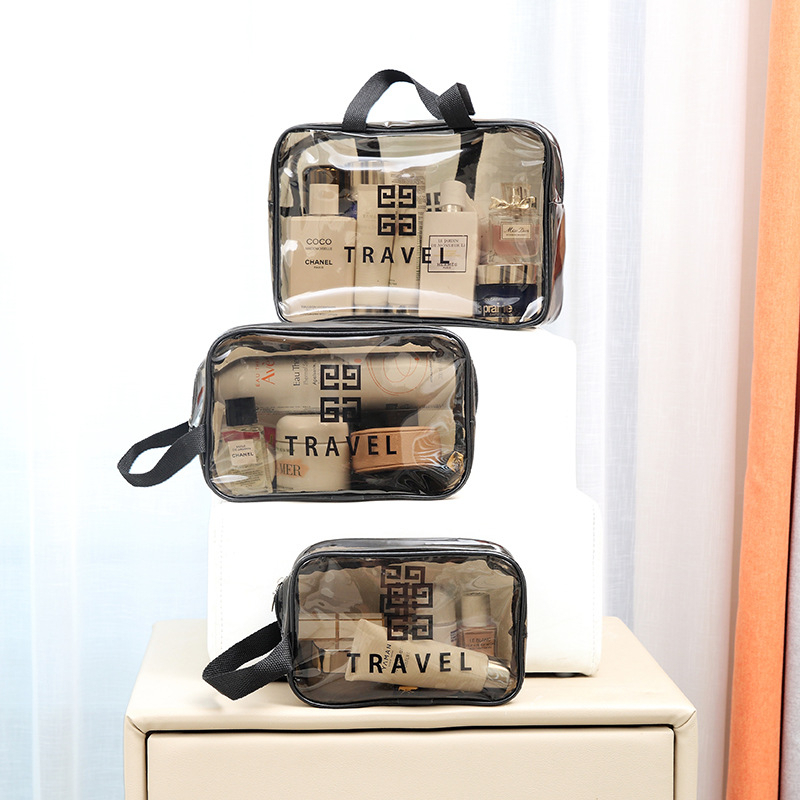 Set 3 Túi Đựng Mỹ Phẩm Trong Suốt, Túi Du Lịch Trong Suốt Chống Thấm 3783