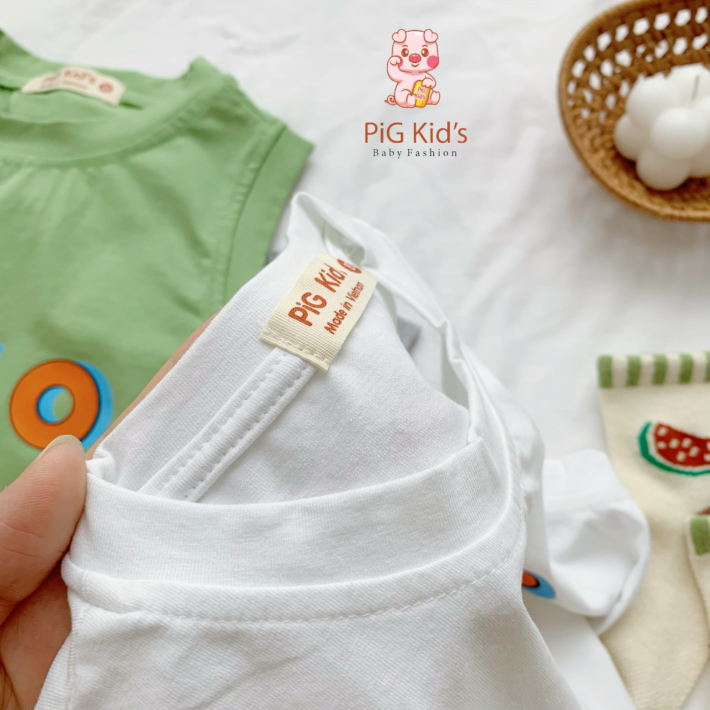 Áo ba lỗ hoạ tiết unisex cho bé, áo thun sát nách ba lỗ mềm mát