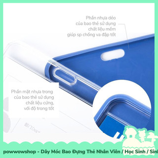[Sẵn VN - Hỏa Tốc] Dây Đeo Thẻ / Bao Đựng Thẻ Nhân Viên Nhựa PVC Phong Cách Đơn Giản Nhiều Màu Tinh Tế