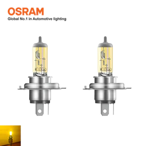 Combo 2 Bóng Đèn Halogen Phá Sương OSRAM Dùng Cho Xe Ô Tô Xe Hơi Xe Máy Chân H1 H3 H4 H7 H8 H11 H16 HB3 HB4 (Màu Vàng)