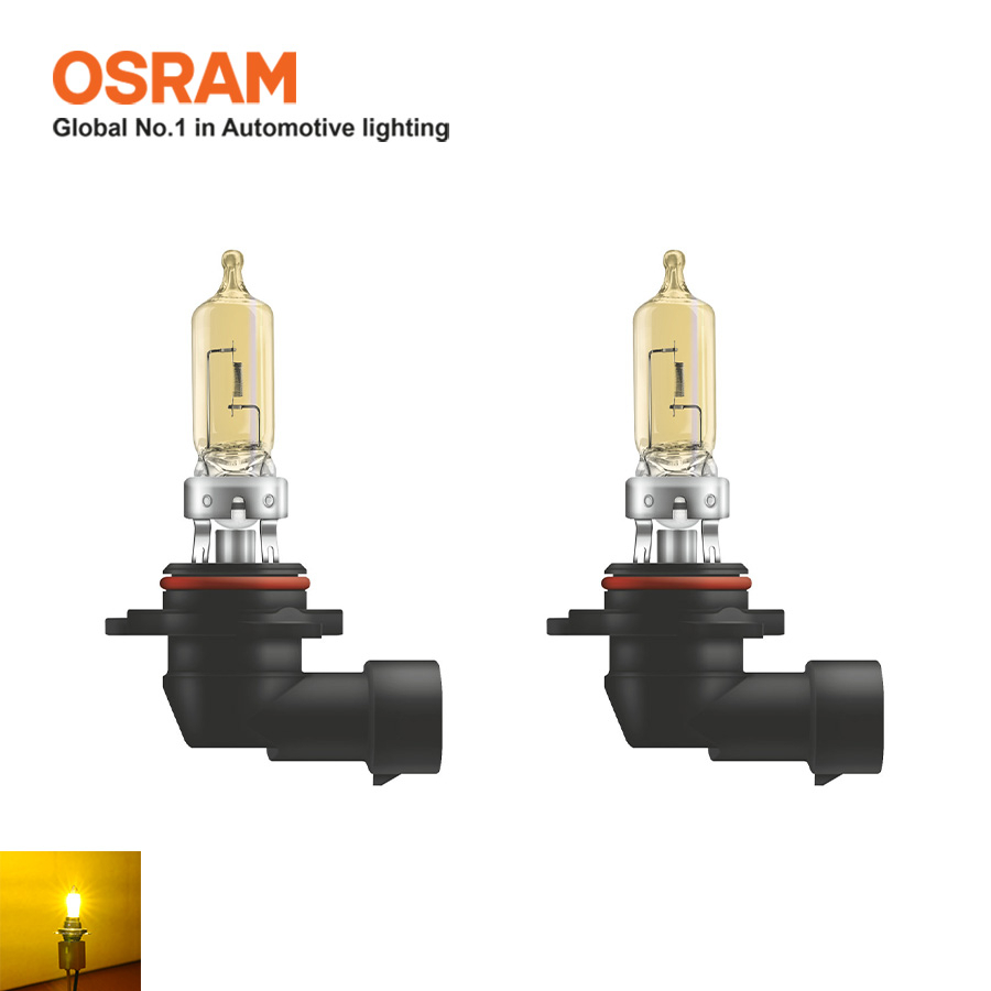 Combo 2 Bóng Đèn Halogen Phá Sương OSRAM Dùng Cho Xe Ô Tô Xe Hơi Xe Máy Chân H1 H3 H4 H7 H8 H11 H16 HB3 HB4 (Màu Vàng)
