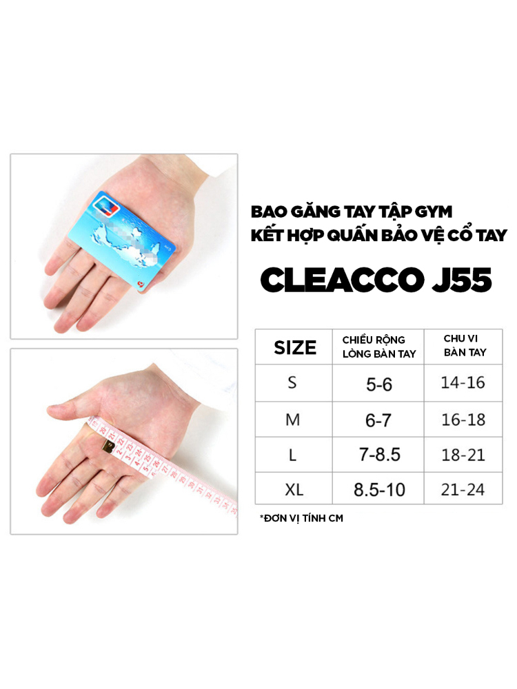 Ảnh Găng Tay Tập Gym Chính Hãng Cleacco – Boro Sport | Mẫu Mới 2025 | Chống Trượt – Quấn Cổ Tay – Thoáng Khí – Êm Tay 2