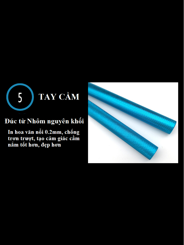 Ảnh Dây nhảy Bảo Hành 12 Tháng Dây Nhảy Thép Tay Cầm Hợp Kim Nhôm Chắc Chắn Cleacco DNT Boro Sport 4