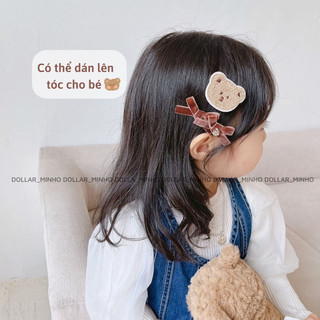 Sticker, logo, miếng vá áo gấu thỏ gắn phụ kiện, quần áo, tag tên...