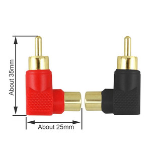 Đầu chuyển đổi ổ cắm RCA sang đầu cắm RCA góc phải nối dây