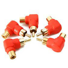 Đầu chuyển đổi ổ cắm RCA sang đầu cắm RCA góc phải nối dây