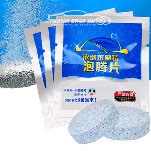 Combo 50 viên sủi vệ sinh kính chắn gió, bảo vệ cần gạt, sạch vết bẩn