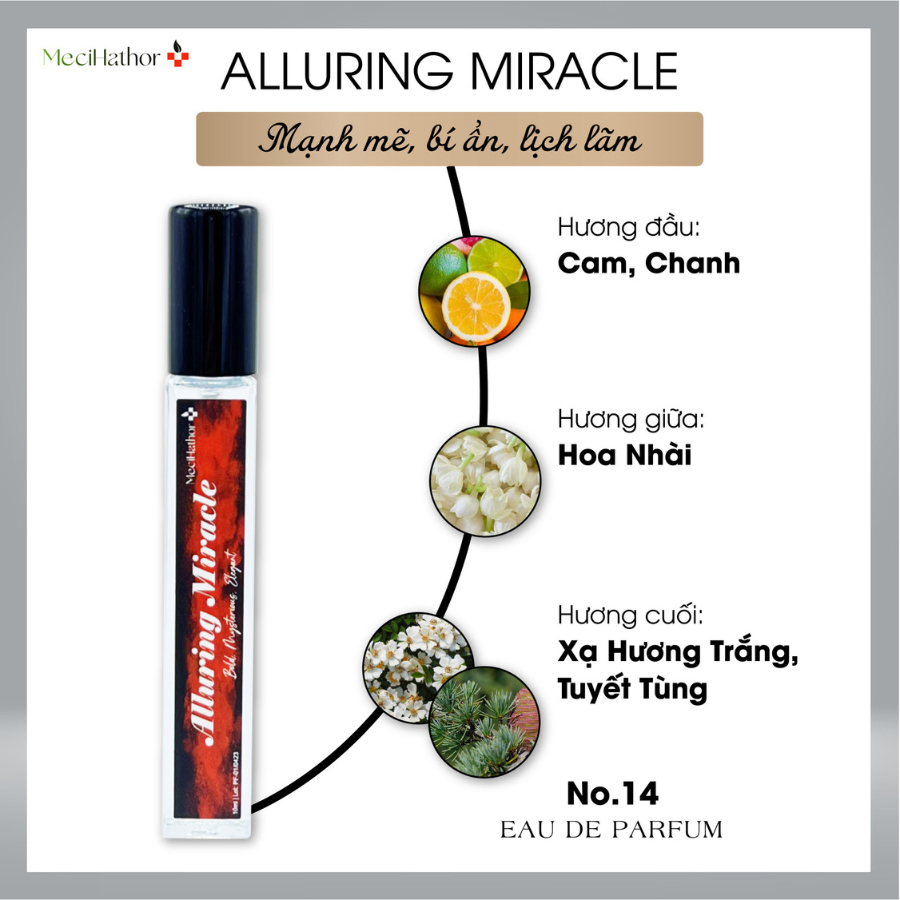 Product image Nước Hoa Nam Chính Hãng MECIHATHOR Alluring Miracle EDP 2ml 10ml Dạng Xịt Mùi Thơm Mạnh Mẽ Lịch Lãm 3