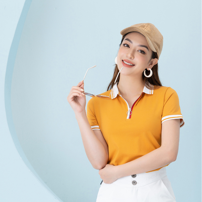 Áo polo nữ chất cotton lạnh - Áo phông nữ có cổ - LOZA PT061020