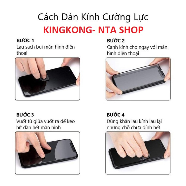 Kính cường lực iphone full màn wekome kingkong trong suốt X/Xs Max/11 Pro Max/12 Pro Max14 Pro max /15 Pro max 16 Promax