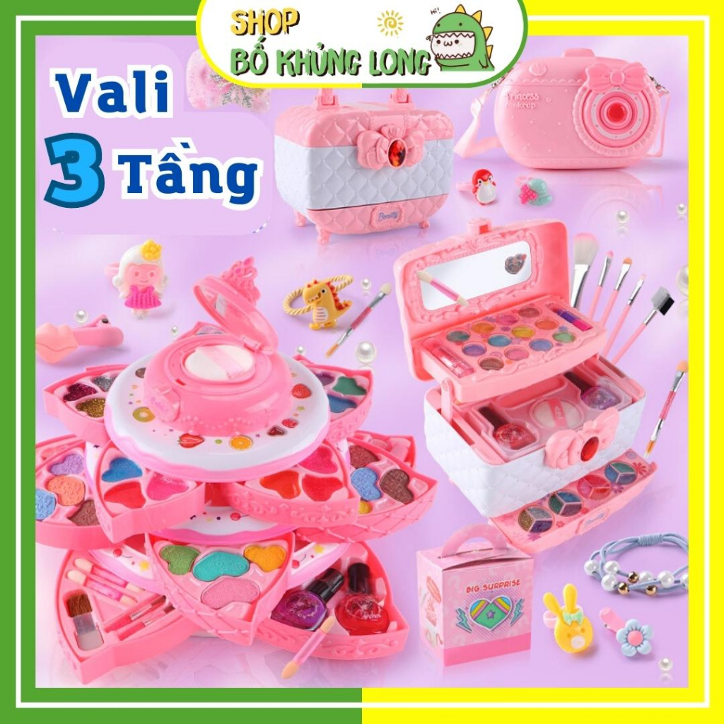 Đồ Chơi Trang Điểm 3 Tầng Cao Cấp Đồ Chơi Makeup Vali Trang Điểm Quà