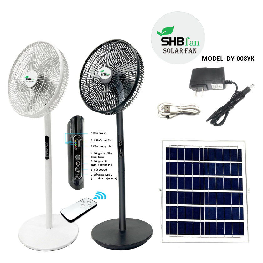 Quạt Năng Lượng Mặt Trời Tích điện Shbflan Solar Fan Shopee Việt Nam