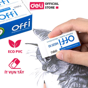 COMBO 3 Gôm Tẩy Sạch Ít Vụn Tẩy Thiết Kế Phù Hợp Sử Dụng Thi Trắc Nghiệm Finenolo By Deli - Tẩy Vẽ Kỹ Thuật Bút Màu Chì