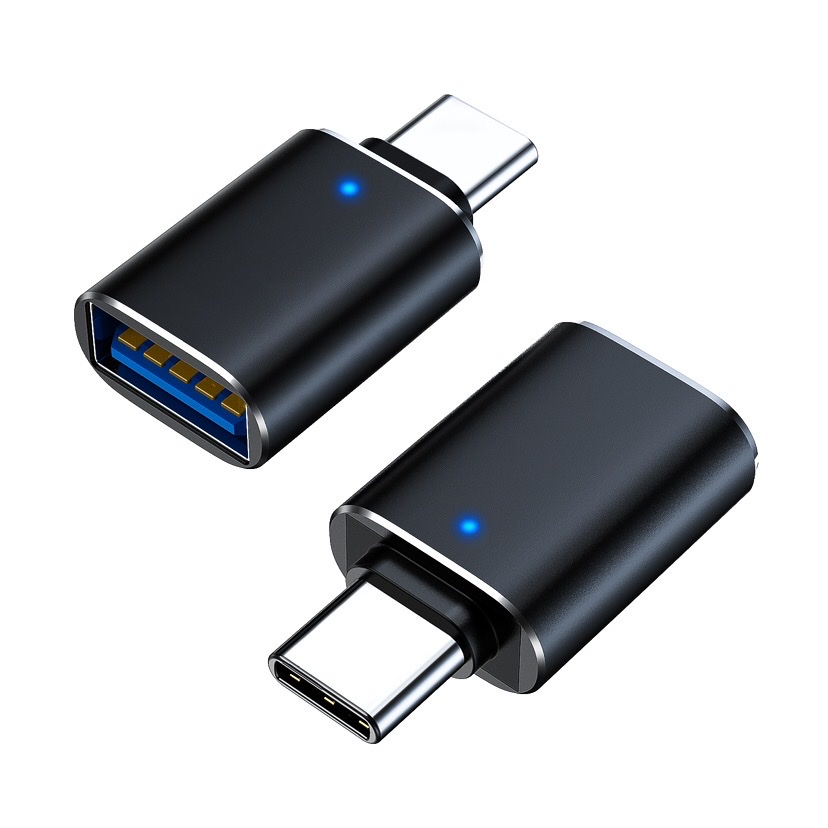 Đầu Chuyển Đổi OTG USB Sang Type C Cho Máy Tính/Điện Thoại, Phù Hợp Với Apple,Xiaomi Có Sáng LED | BigBuy360 - bigbuy360.vn