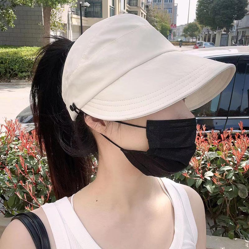 Mũ bucket có nút đeo khẩu trang- Mũ nón hở đầu chống nắng, chống tia UFP50+  thời trang