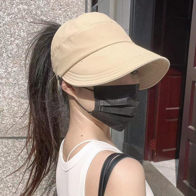 Mũ bucket có nút đeo khẩu trang- Mũ nón hở đầu chống nắng, chống tia UFP50+  thời trang