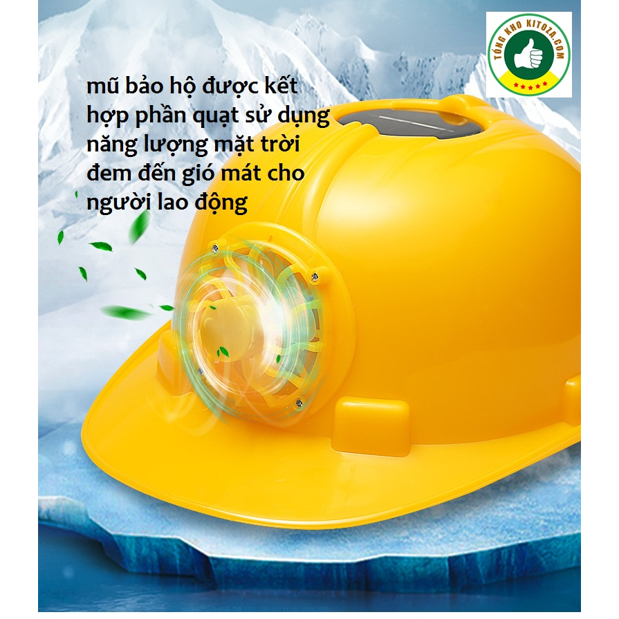 mũ bảo hộ lao động, mũ bảo hộ công nhân có quạt gió giảm oi bức và nóng khi lao động đỡ mệt mỏi-hang cao cấp  2023