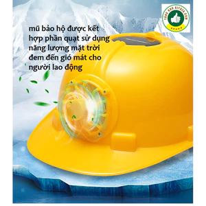 mũ bảo hộ lao động, mũ bảo hộ công nhân có quạt gió giảm oi bức và nóng khi lao động đỡ mệt mỏi-hang cao cấp 2023