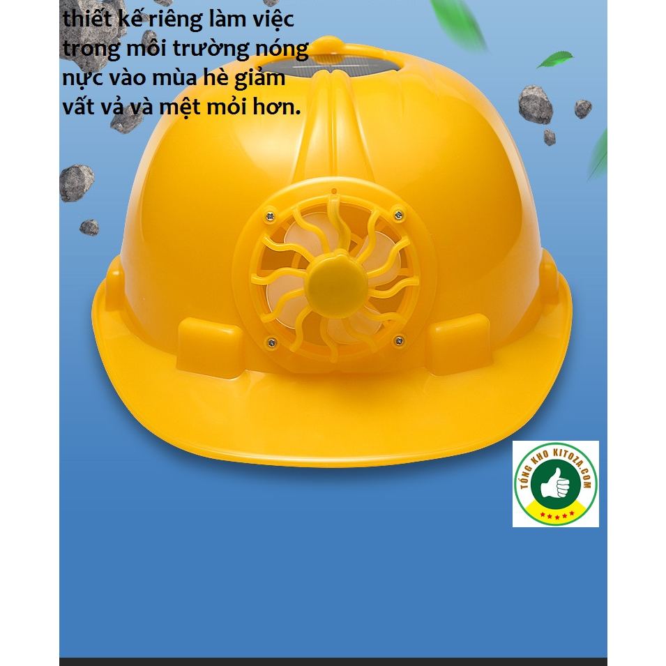 mũ bảo hộ lao động, mũ bảo hộ công nhân có quạt gió giảm oi bức và nóng khi lao động đỡ mệt mỏi-hang cao cấp  2023