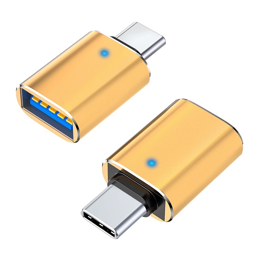 Đầu Chuyển Đổi OTG USB Sang Type C Cho Máy Tính/Điện Thoại, Phù Hợp Với Apple,Xiaomi Có Sáng LED | BigBuy360 - bigbuy360.vn