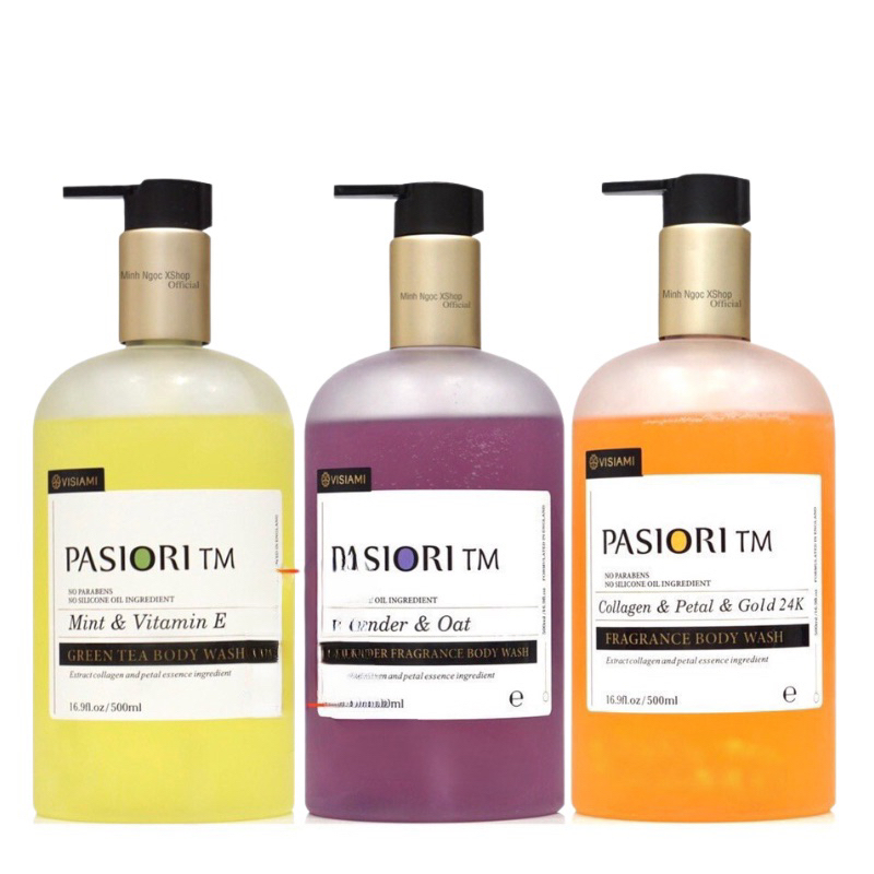 SỮA TẮM HƯƠNG HOA LAVENDER PASIORI TM VISIAMI DƯỠNG ẨM DA KHÔ 500ML