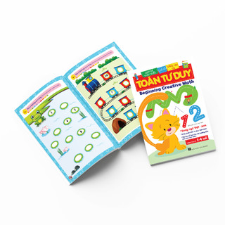 Sách Toán Tư Duy Beginning Creative Math (Dành Cho Bé 3-4 Tuổi Song Ngữ Việt Anh)
