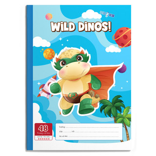 TUANVIET BOOKS Vở Ô ly Wild Dinos - Cao cấp 6 sao (10 quyển/lốc 48-80 trang - Giao mẫu ngẫu nhiên)