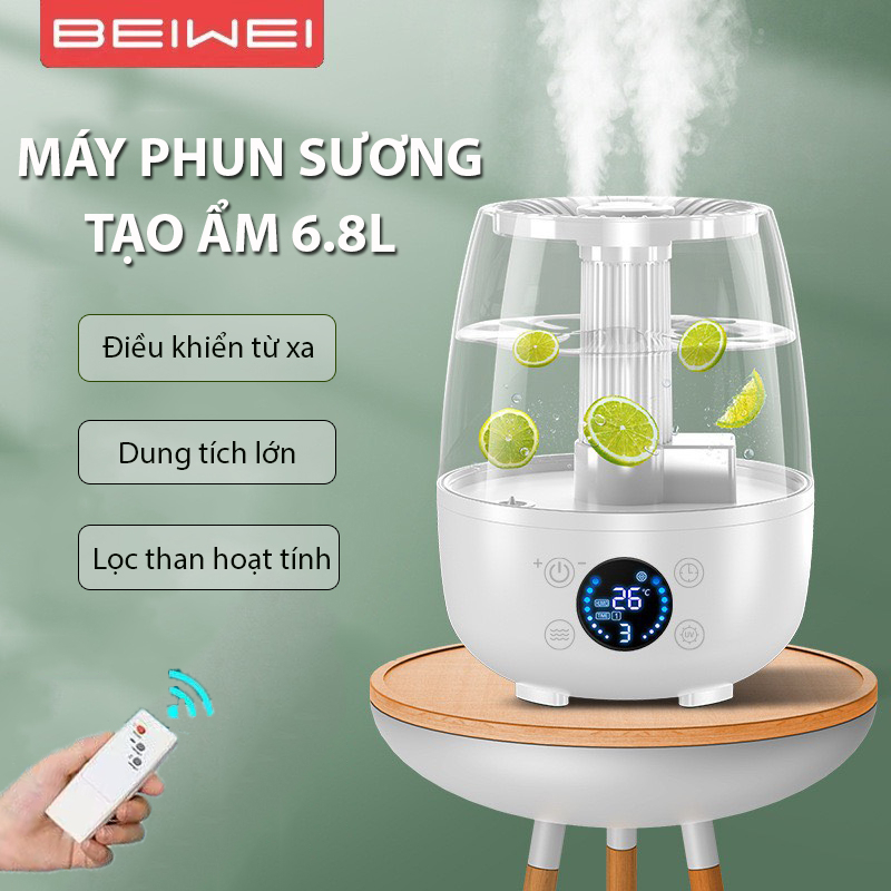 Máy Phun Sương Tạo Ẩm Không Khí Beiwei Dung Tích 6.8 lít