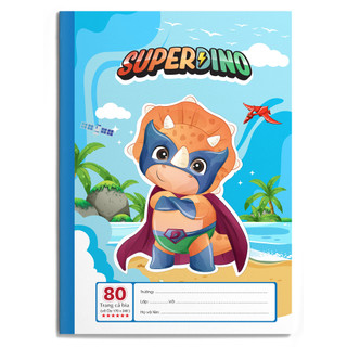 TUANVIET BOOKS Vở Ô ly Wild Dinos - Cao cấp 6 sao (10 quyển/lốc 48-80 trang - Giao mẫu ngẫu nhiên)