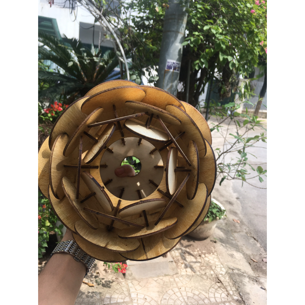 Đèn Gỗ decor trang trí nội thất DIY 019