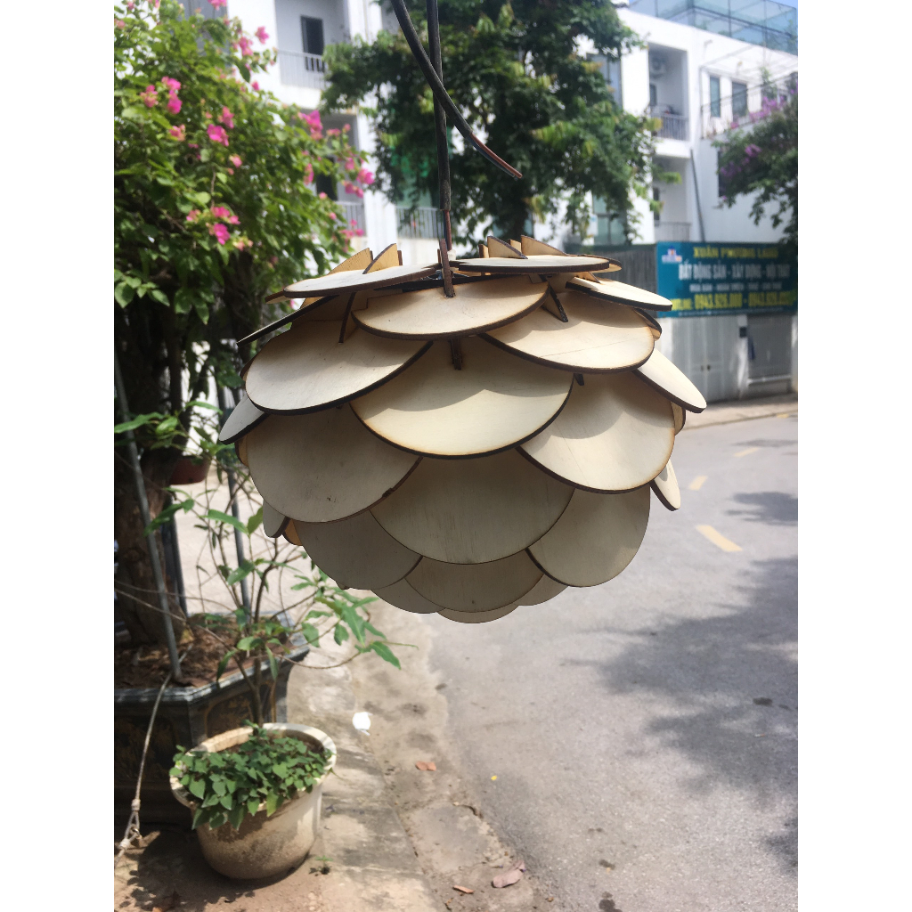 Đèn Gỗ decor trang trí nội thất DIY 019
