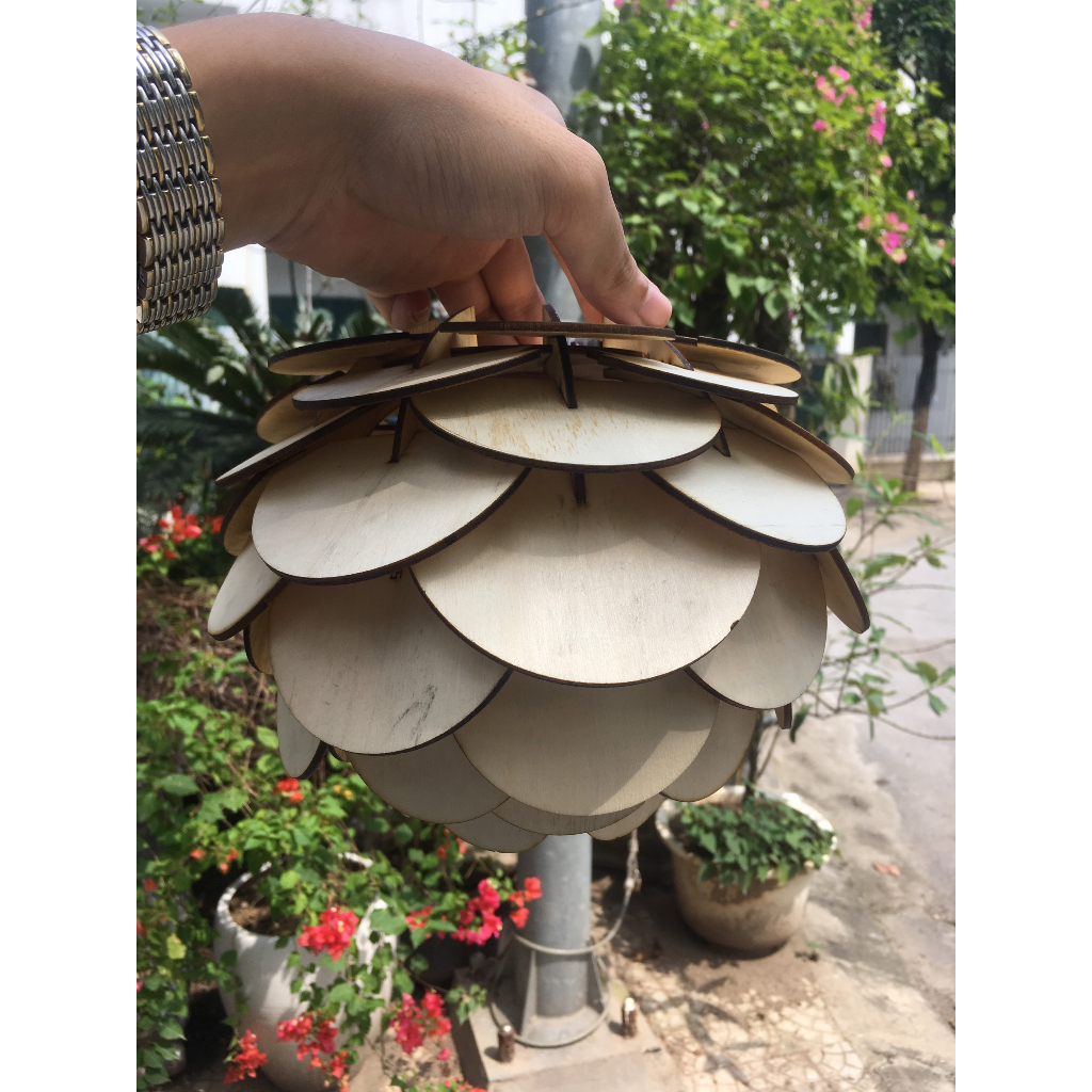 Đèn Gỗ decor trang trí nội thất DIY 019