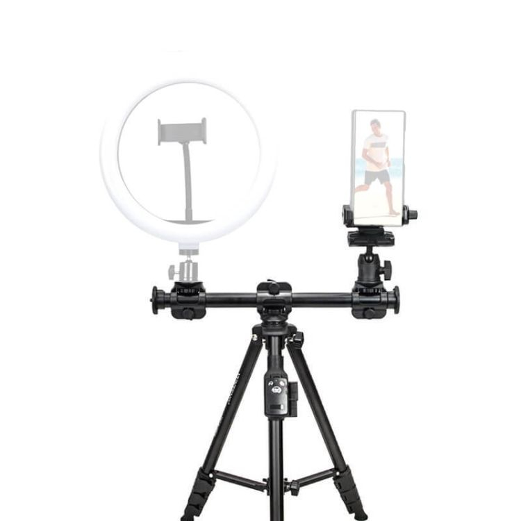 Chân máy ảnh điện thoại Yunteng VCT-6109 – Tripod có thanh ngang quay từ trên xuống, gấp gọn 39cm, kèm remote Bluetooth