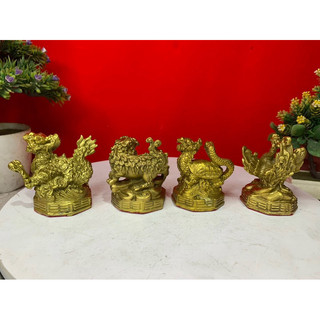 Bộ Tượng Tứ Linh Long Ly Quy Phượng Vật phẩm trang trí trưng bày quà tặng