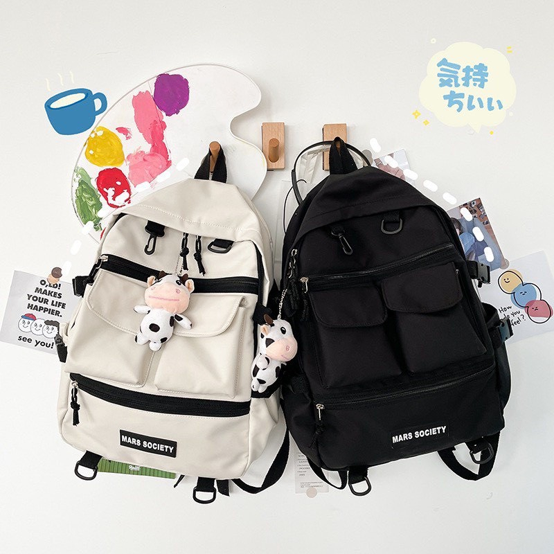Balo Đi Học Nam Nữ Du Lịch Thời Trang Đẹp Ulzzang Cao Cấp Unisex Đựng Vừa Laptop Hàn Quốc - 2 hộp